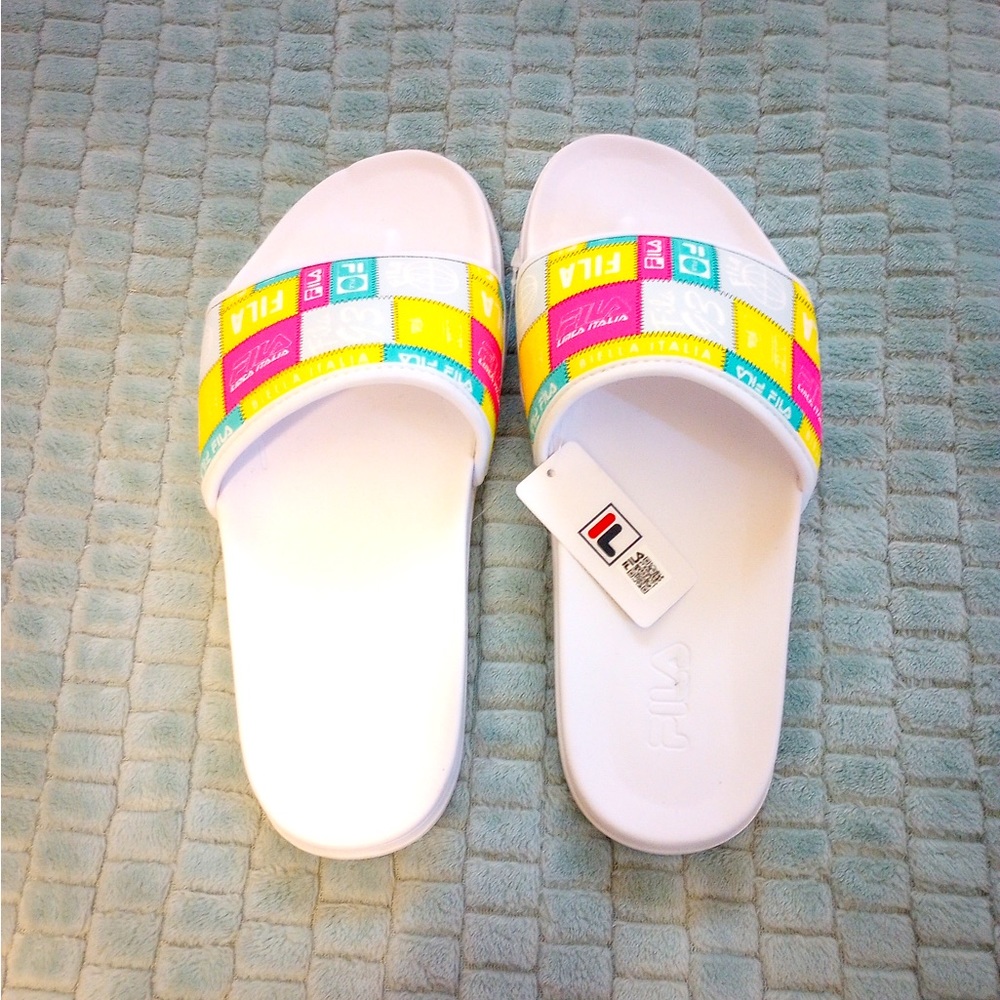 FILA Women Multicolored Slippers Size9 New